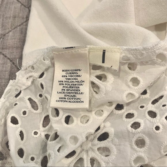 Ann Taylor knit short-sleeves top with lace back - Picture 4 of 6